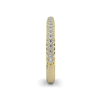 Pave Wedding Ring with Natural Diamonds 0.4ct Total Weight