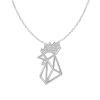 Rooster Pendant featuring 10 Lab grown Diamonds