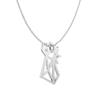 Rooster Pendant featuring 10 Lab grown Diamonds