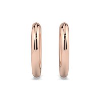 Earring Huggies with Twirling Round Lab-grown Diamonds