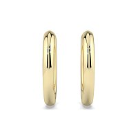 Earring Huggies with Twirling Round Lab-grown Diamonds