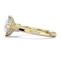 Tulip with Leaf-Shaped Beads Side Stones