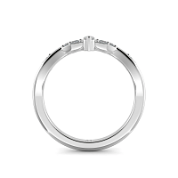 Leaf MQ Wedding Ring with Natural Diamonds 0.15ct Total Weight