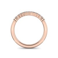 Split V-Shaped Claw Set Wedding Ring