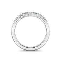 Split V-Shaped Wedding Ring with Natural Diamonds 0.2ct Total Weight