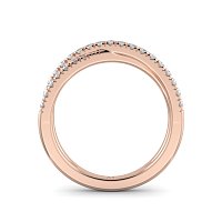 Cross-Over Claw Set Wedding Ring