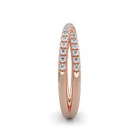 Cross-Over Claw Set Wedding Ring