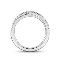 Cross-Over Claw Set Wedding Ring