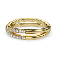Cross-Over Natural Diamond Wedding Ring 0.25cts Total Weight