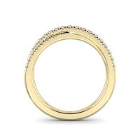 Cross-Over Claw Set Wedding Ring