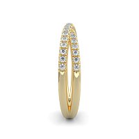Cross-Over Claw Set Wedding Ring