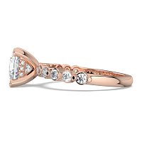 Cara with Hidden Halo and floating side stones