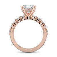 Cara with Hidden Halo and floating side stones