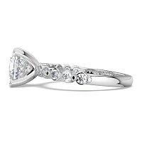 Cara with Hidden Halo and floating side stones