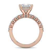 Cara with Hidden Halo and floating side stones