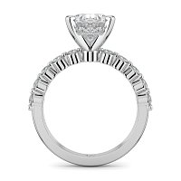 Cara with Hidden Halo and floating side stones