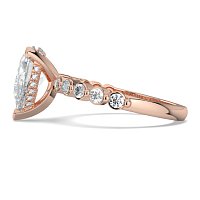 Cara with Hidden Halo and floating side stones