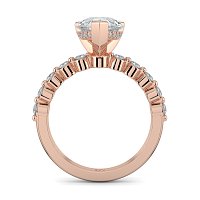 Cara with Hidden Halo and floating side stones
