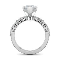 Cara with Hidden Halo and floating side stones