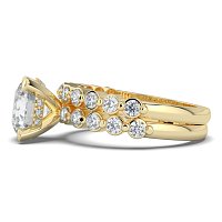 Cara with Hidden Halo and Floating Side Stones