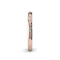 Ariel Wedding Ring with Hammer set Diamonds on Band