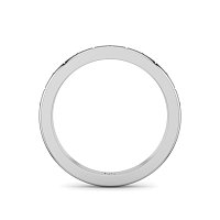 Ariel Wedding Ring with Hammer set Diamonds on Band