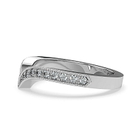 V-Shaped Natural Diamond Wedding ring 0.15cts Total Weight