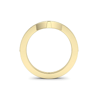 V-Shaped Wedding Ring with Natural Diamonds 0.19ct Total Weight