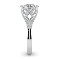 Tulip with Lattice-Shaped Pave Petals
