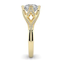 Tulip with Lattice-Shaped Pave Petals