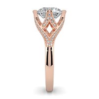 Tulip with Lattice-Shaped Pave Petals