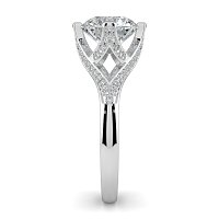 Tulip with Lattice-Shaped Pave Petals