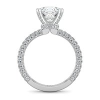 Tulip with Diamond Crown and Claw Set Diamond on Band