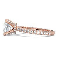 Tulip with Diamond Crown and Claw Set Diamond on Band