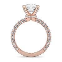 Tulip with Diamond Crown and Claw Set Diamond on Band