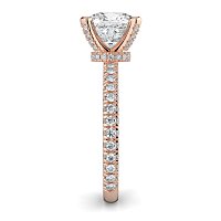 Tulip with Diamond Crown and Claw Set Diamond on Band