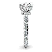 Tulip with Diamond Crown and Claw Set Diamond on Band