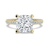 Tulip with Diamond Crown and Claw Set Diamond on Band