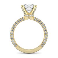 Tulip with Diamond Crown and Claw Set Diamond on Band