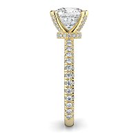 Tulip with Diamond Crown and Claw Set Diamond on Band