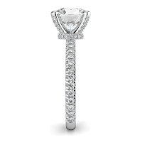 Tulip with Diamond Crown and Claw Set Diamond on Band