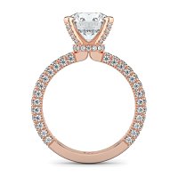 Tulip with Diamond Crown and Claw Set Diamond on Band