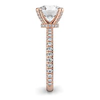 Tulip with Diamond Crown and Claw Set Diamond on Band