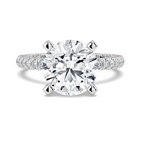 Tulip with Diamond Crown and Claw Set Diamond on Band