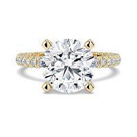 Tulip with Diamond Crown and Claw Set Diamond on Band