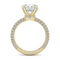 Tulip with Diamond Crown and Claw Set Diamond on Band