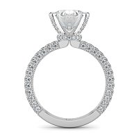 Tulip with Diamond Crown and Claw Set Diamond on Band