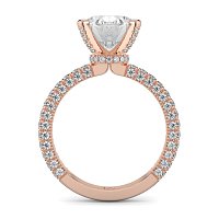 Tulip with Diamond Crown and Claw Set Diamond on Band