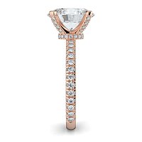 Tulip with Diamond Crown and Claw Set Diamond on Band