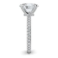 Tulip with Diamond Crown and Claw Set Diamond on Band